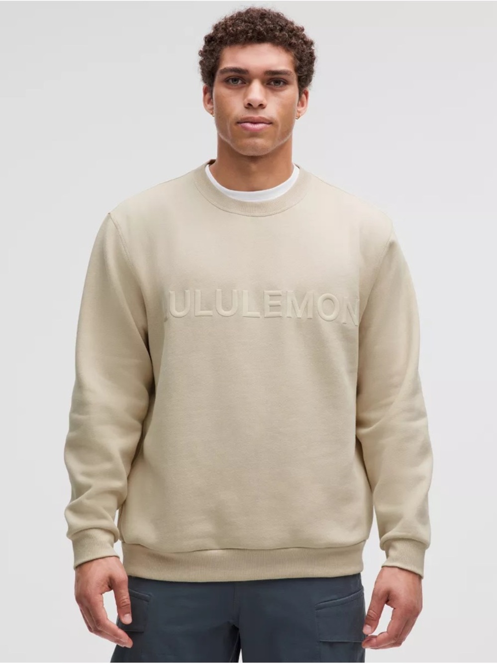 NWT Lululemon Steady State Crew Graphic Wordmark